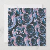 Violet Paarse Roze Rozen Bat Mitzvah Uitnodiging (Achterkant)