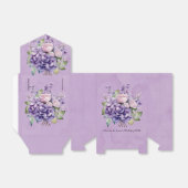 Violet Paarse Roze Waterverf Rozen Bruiloft Bedankdoosjes (Uitgevouwen)