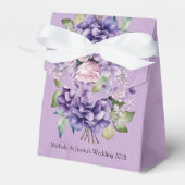 Violet Paarse Roze Waterverf Rozen Bruiloft Bedankdoosjes (Voorkant Zijde)