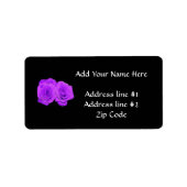 Violet/Paarse Rozen "geëtiketteerd" Etiket (Voorkant)