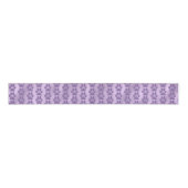 Violet paarse schattige poot printpatroon grosgrain lint (Voorkant)