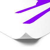 Violet Paarse sneeuwskki Poster (Hoek)