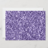 Violet paarse sparkles Sweet 16 elegant script Kaart (Achterkant)