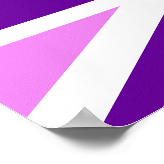 Violet Paarse Union Jack Poster (Hoek)