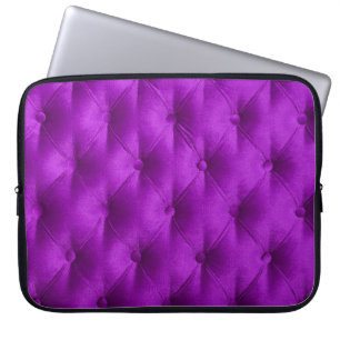 Violet paarse velvet capitone textiel background laptop sleeve