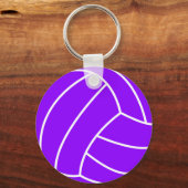 Violet Paarse volleybal Sleutelhanger (Voorkant)