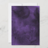 Violet Paarse Waterverf Baby shower Kaart (Achterkant)