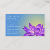 Violet Paarse Waterverf Lotus Flower Visitekaartje (Achterkant)