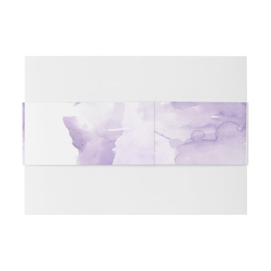 Violet Paarse Waterverf Splash Belly Band Uitnodigingen Wikkel (Achterkant Voorbeeld)