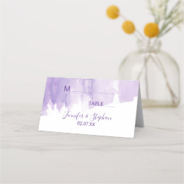 Violet Paarse Waterverf Splash Place Cards Plaatskaartje