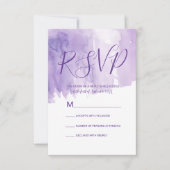 Violet Paarse Waterverf Splash RSVP (Voorkant)