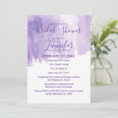 Violet Paarse Waterverf Splash Vrijgezellenfeest Kaart (Staand voorkant)