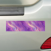 Violet Paarse Wavy Textuur Bumpersticker (Op auto)