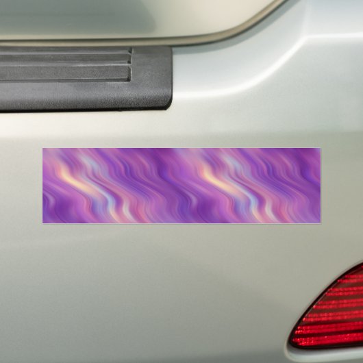 Violet Paarse Wavy Textuur Bumpersticker (Op auto)