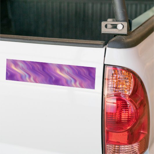Violet Paarse Wavy Textuur Bumpersticker (Op Truck)