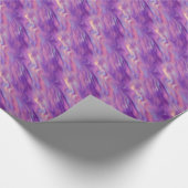 Violet Paarse Wavy Textuur Cadeaupapier (Hoek)