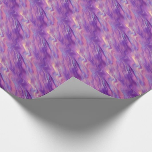 Violet Paarse Wavy Textuur Cadeaupapier (Hoek)