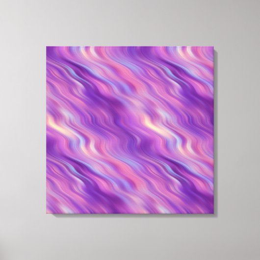 Violet Paarse Wavy Textuur Canvas Afdruk (Voorkant)