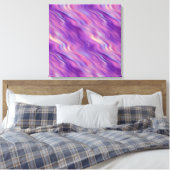 Violet Paarse Wavy Textuur Canvas Afdruk (Insitu (Slaapkamer))