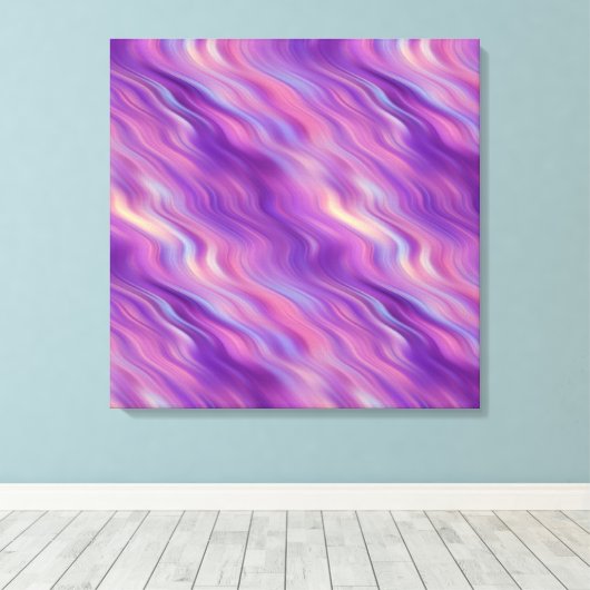 Violet Paarse Wavy Textuur Canvas Afdruk (Insitu (Houten vloer))