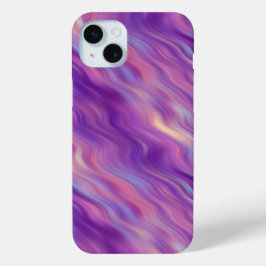 Violet Paarse Wavy Textuur iPhone 15 Mini Hoesje