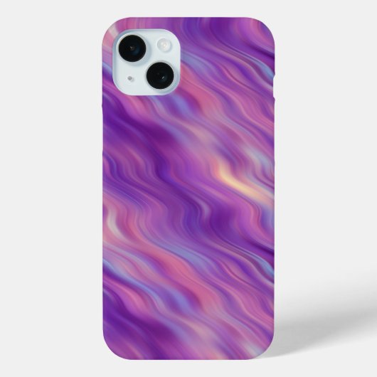 Violet Paarse Wavy Textuur Case-Mate iPhone Case (Achterkant)