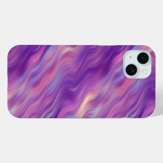 Violet Paarse Wavy Textuur Case-Mate iPhone Case (Achterkant (horizontaal))