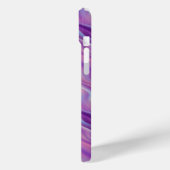 Violet Paarse Wavy Textuur Case-Mate iPhone Case (Achterkant / Links)