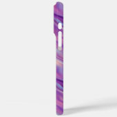 Violet Paarse Wavy Textuur Case-Mate iPhone Case (Achterkant / Links)
