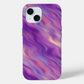 Violet Paarse Wavy Textuur Case-Mate iPhone Case (Achterkant)