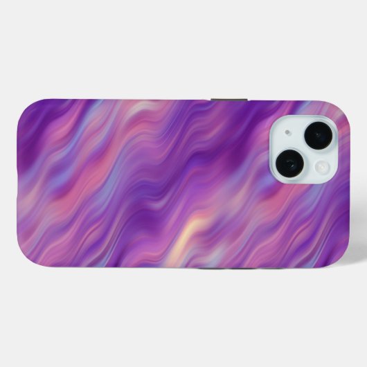 Violet Paarse Wavy Textuur Case-Mate iPhone Case (Achterkant (horizontaal))