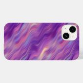 Violet Paarse Wavy Textuur Case-Mate iPhone Case (Achterkant (horizontaal))