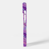 Violet Paarse Wavy Textuur Case-Mate iPhone Case (Achterkant / Links)