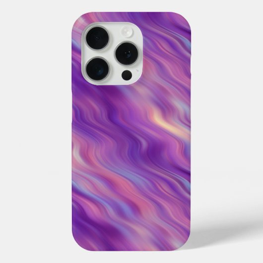 Violet Paarse Wavy Textuur Case-Mate iPhone Case (Achterkant)