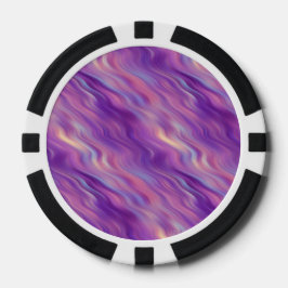 Violet Paarse Wavy Textuur Pokerchips