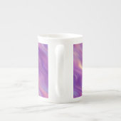 Violet Paarse Wavy Textuur Porselein Kop (Achterkant)