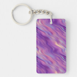 Violet Paarse Wavy Textuur Sleutelhanger