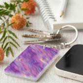 Violet Paarse Wavy Textuur Sleutelhanger (Voorkant Rechts)