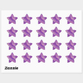 Violet Paarse Wavy Textuur Ster Sticker (Vel)