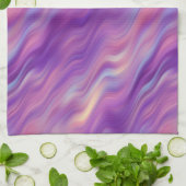 Violet Paarse Wavy Textuur Theedoek (Gevouwen)