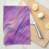 Violet Paarse Wavy Textuur Theedoek (Quarter Fold)