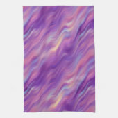 Violet Paarse Wavy Textuur Theedoek (Verticaal)