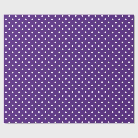 Violet Paarse | Wit Polka Dot inpakpapier (Vlak)
