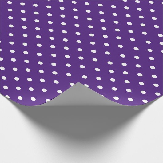 Violet Paarse | Wit Polka Dot inpakpapier (Hoek)