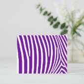 Violet Paarse Zebra Stripes Briefkaart (Staand voorkant)