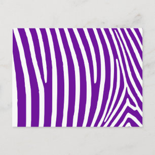 Violet Paarse Zebra Stripes Briefkaart