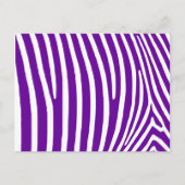 Violet Paarse Zebra Stripes Briefkaart (Voorkant)