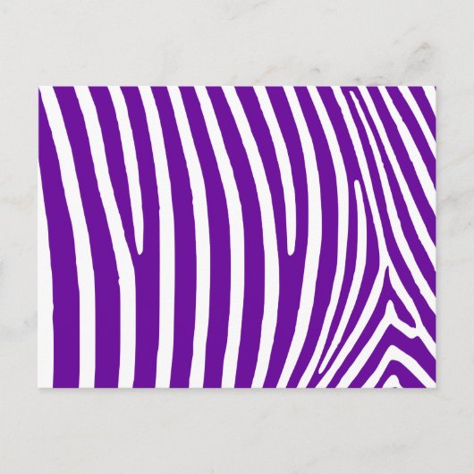 Violet Paarse Zebra Stripes Briefkaart (Voorkant)