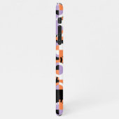 Violet Paarse Zwart Sinaasappel Mideeuwse Kunstpat iPhone Hoesje (Linkerkant)