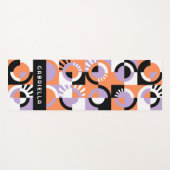 Violet Paarse Zwart Sinaasappel Mideeuwse Kunstpat Yogamat (Voorkant (horizontaal))